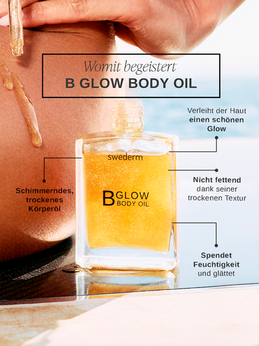 swederm B Glow Body Oil - strahlendes, trockenes Körperöl mit Partikeln