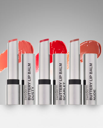 Buttery Lip Balm Scarlet+Nude+Dusty – Lippenbutter-Set
