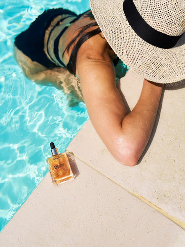 swederm B Glow Body Oil - strahlendes, trockenes Körperöl mit Partikeln