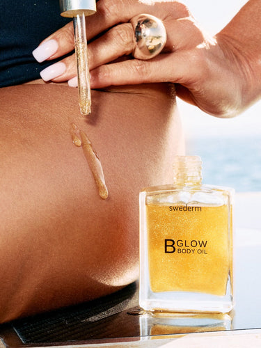 swederm B Glow Body Oil - strahlendes, trockenes Körperöl mit Partikeln
