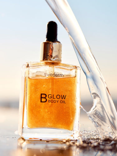 swederm B Glow Body Oil - strahlendes, trockenes Körperöl mit Partikeln